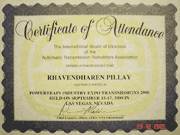 Certificate of Attendance